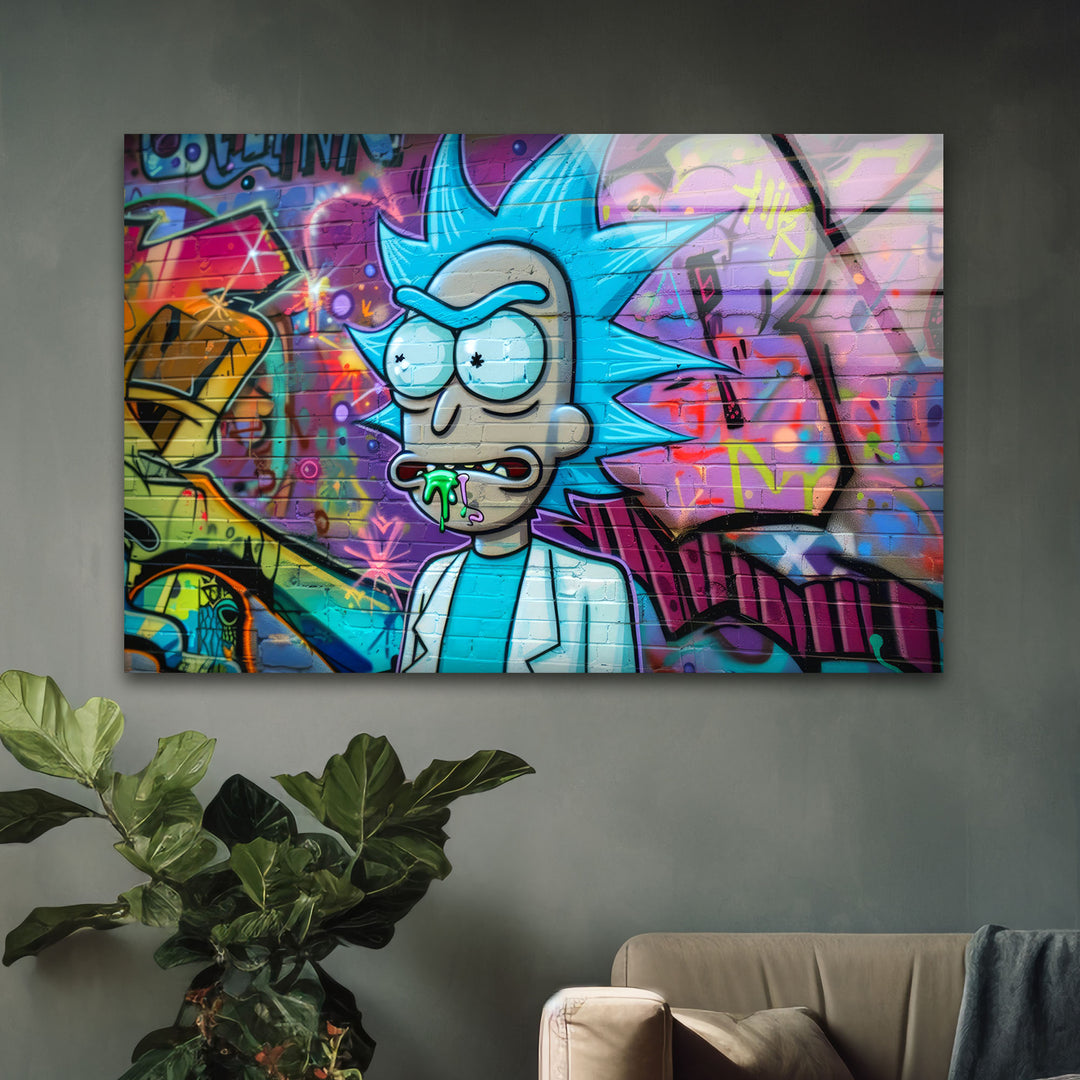 Rick and Morty Glass Wall Art large glass photo prints, glass wall photos
