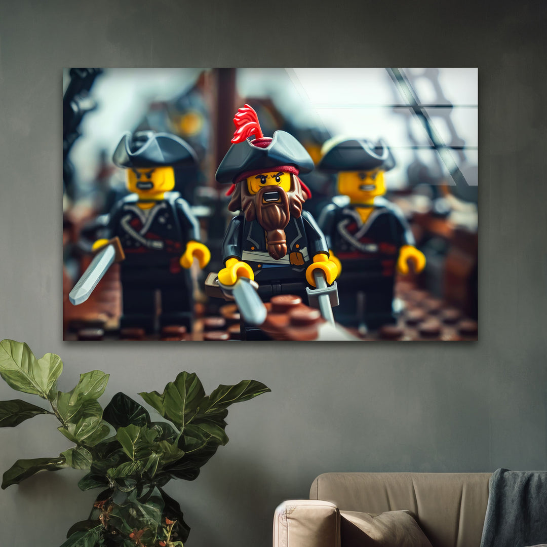 Lego Captain Jack Sparrow Tempered Glass Wall Art - MyPhotoStation