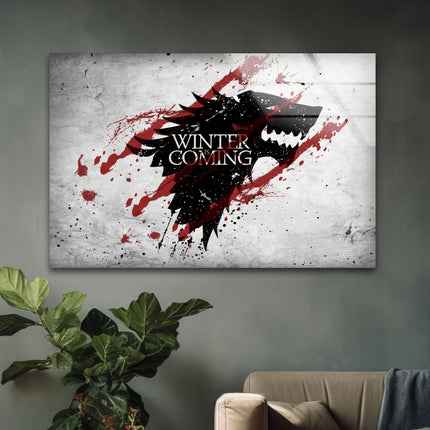 Game Of Thrones Winter Is Coming Glass Wall Art