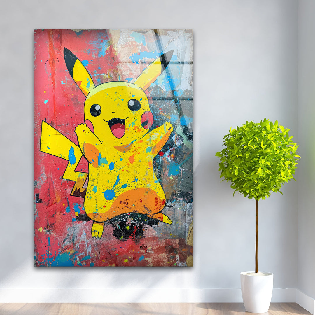 Pikachu Glass Wall Art art glass wall art, glass wall art pictures
