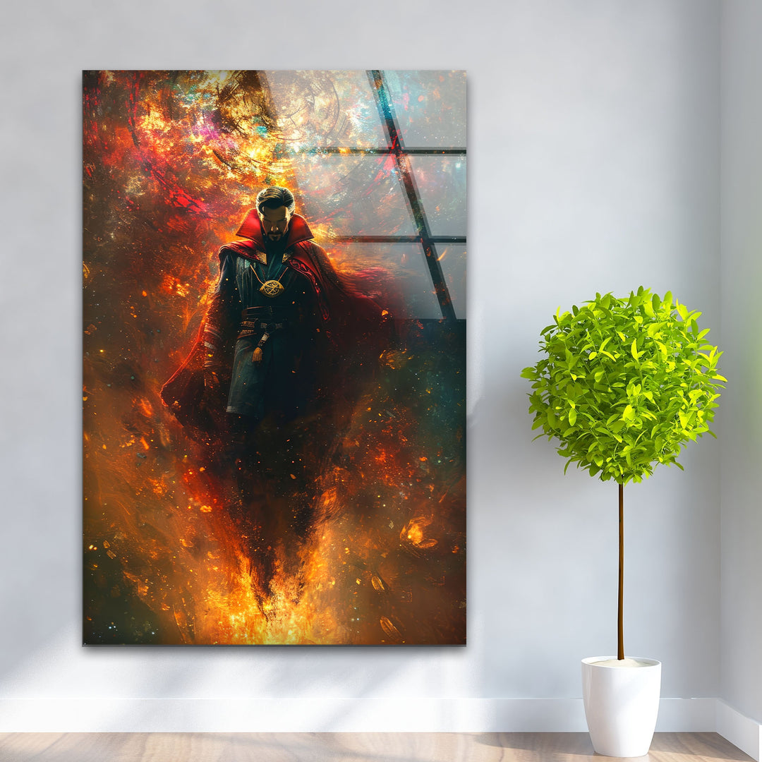 Doctor Steven Strange Marvel Glass Wall Art, glass wall decor, glass wall art decor