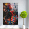 Oil Painting of Spider Man Glass Wall Art