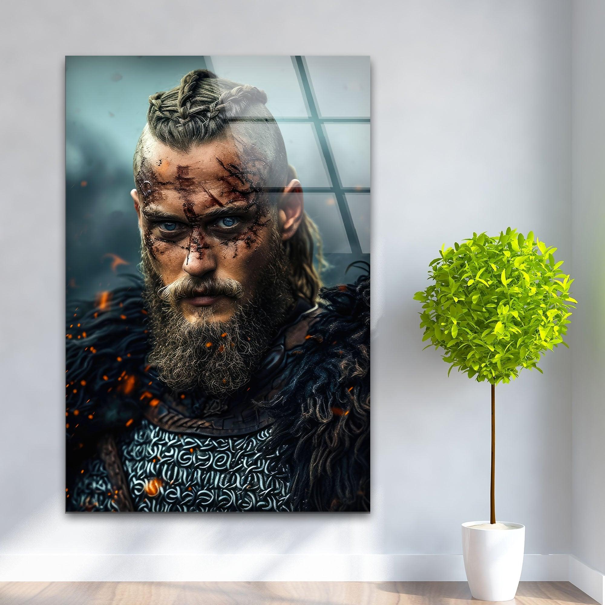 Ragnar Lothbrok canvas, Vikings wall art, History wall decor, Ragnar Lothbrok print, Gift for Man, Movie Poster, Framed Canvas, outlet Vikings Art