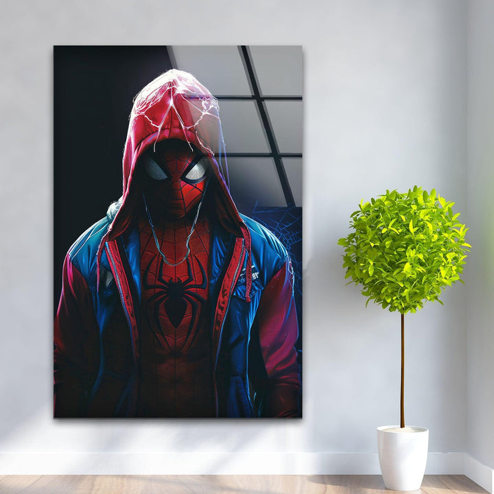 Spider-Man Miles Morales Glass Wall Art art glass wall art, glass wall art pictures
