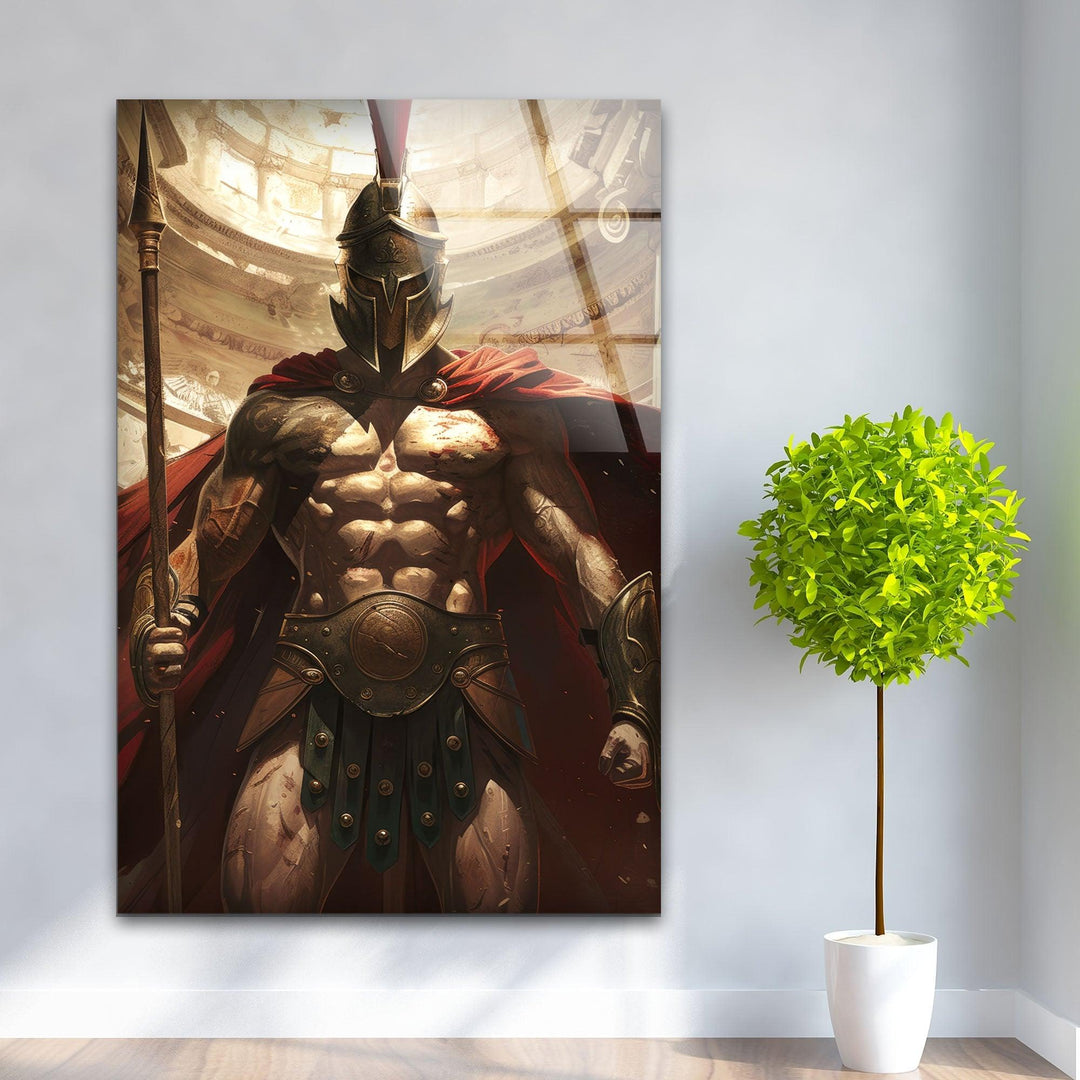 Spartan Warrior Glass Wall Art glass pictures for Wall, glass prints wall art
