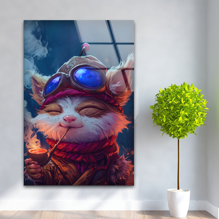 League of Legends Teemo Glass Wall Art stained glass wall art, stained glass wall decor
