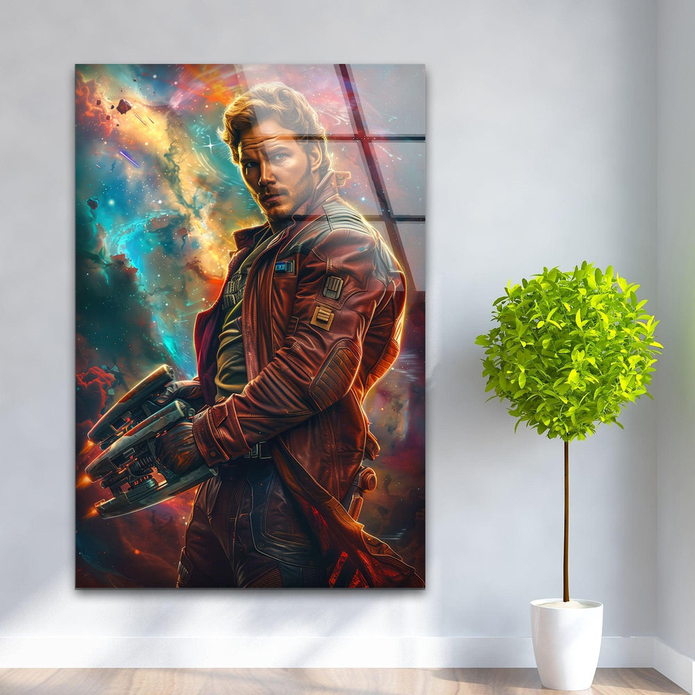 Marvel Star Lord Glass Wall Art,  glass wall decor, glass wall art decor