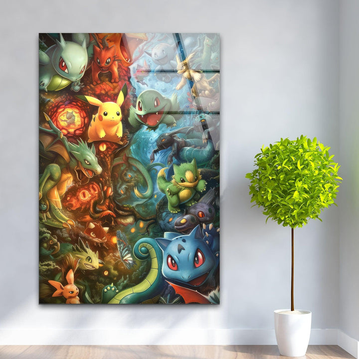 Pokemons Glass Wall Art custom glass photo prints, large glass prints
