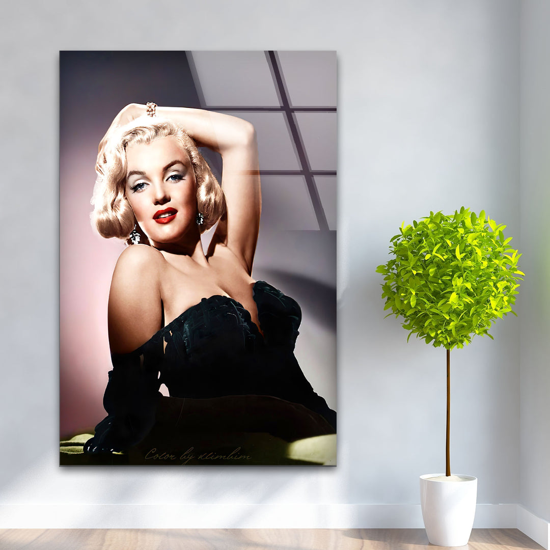 Marilyn Monroe Portrait Glass Wall Art glass image printing, glass prints from photos
