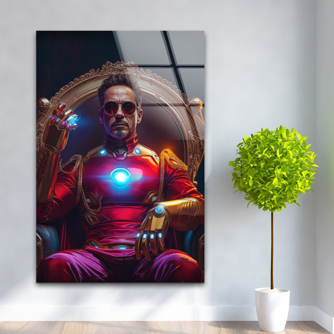 Iron Man Glass Wall Art Glass Printing Wall Art, Print photos on glass
