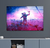 Astronaut Encountering Butterfly Tempered Glass Wall Art - MyPhotoStation
