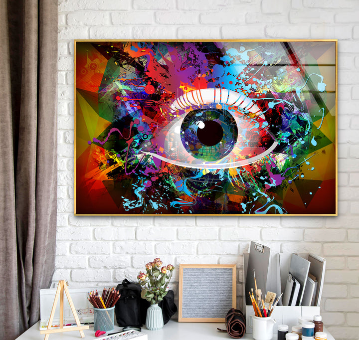 The Colorful Eye Abstract Custom Glass Art & Cool Wall Decor