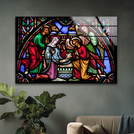 Christ Window Glass Wall Art