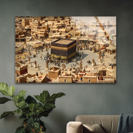 Mecca Islamic Glass Wall Art