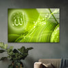 Green Islamic Decor Glass Wall Art for Home Decor