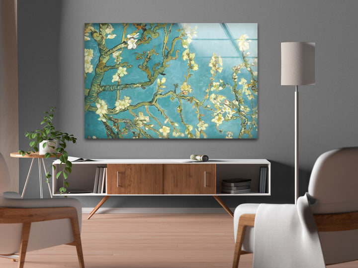 Van Gogh - Almond Blossom Glass Wall Art, large glass photo prints, glass wall photos