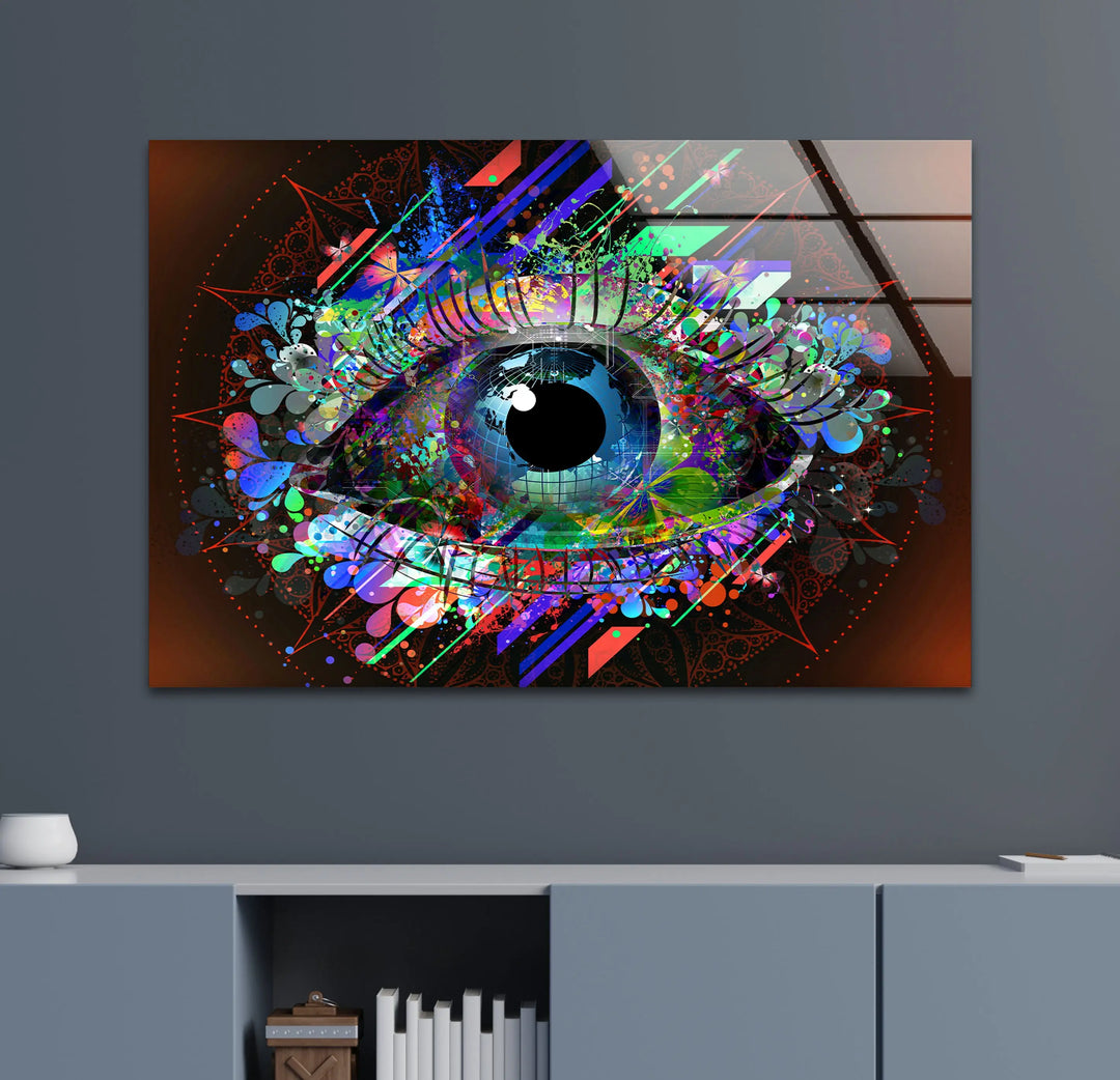 Colorful Abstract Eye Glass Wall Art