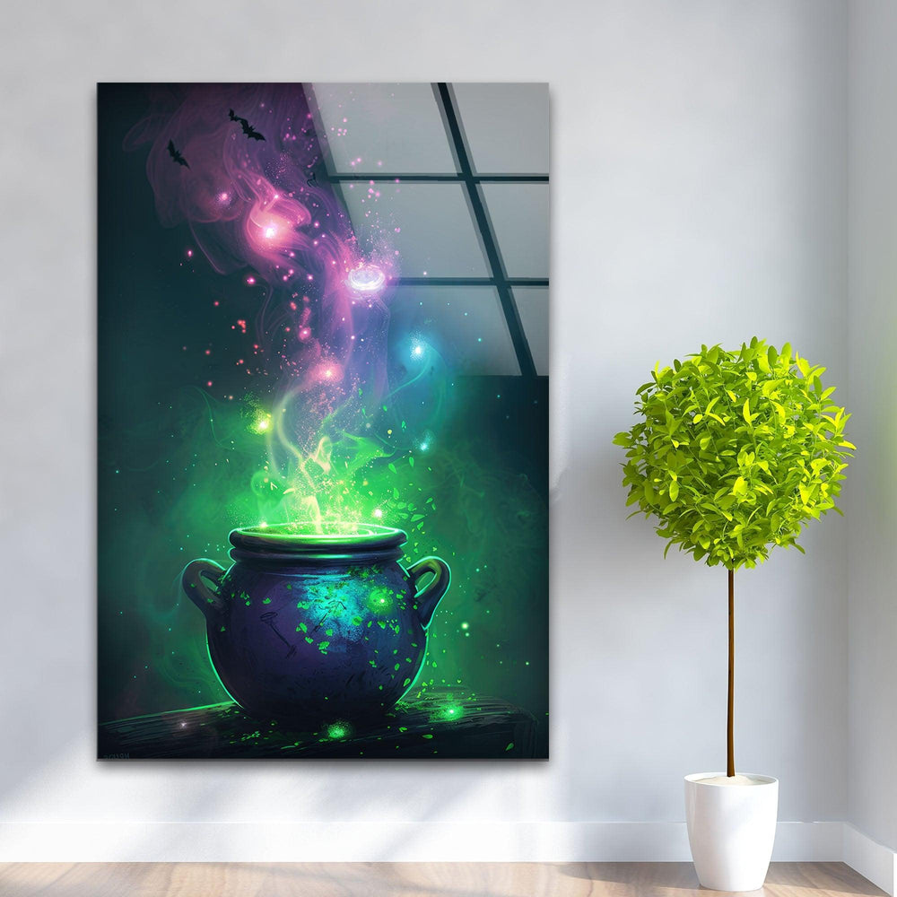 Witch's Cauldron Modern Glass Art & Cool Wall Art