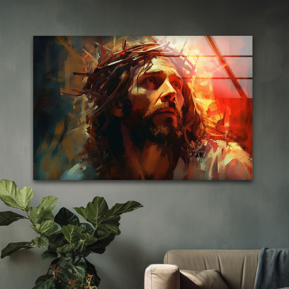 Christian Jesus Glass Wall Pictures Art