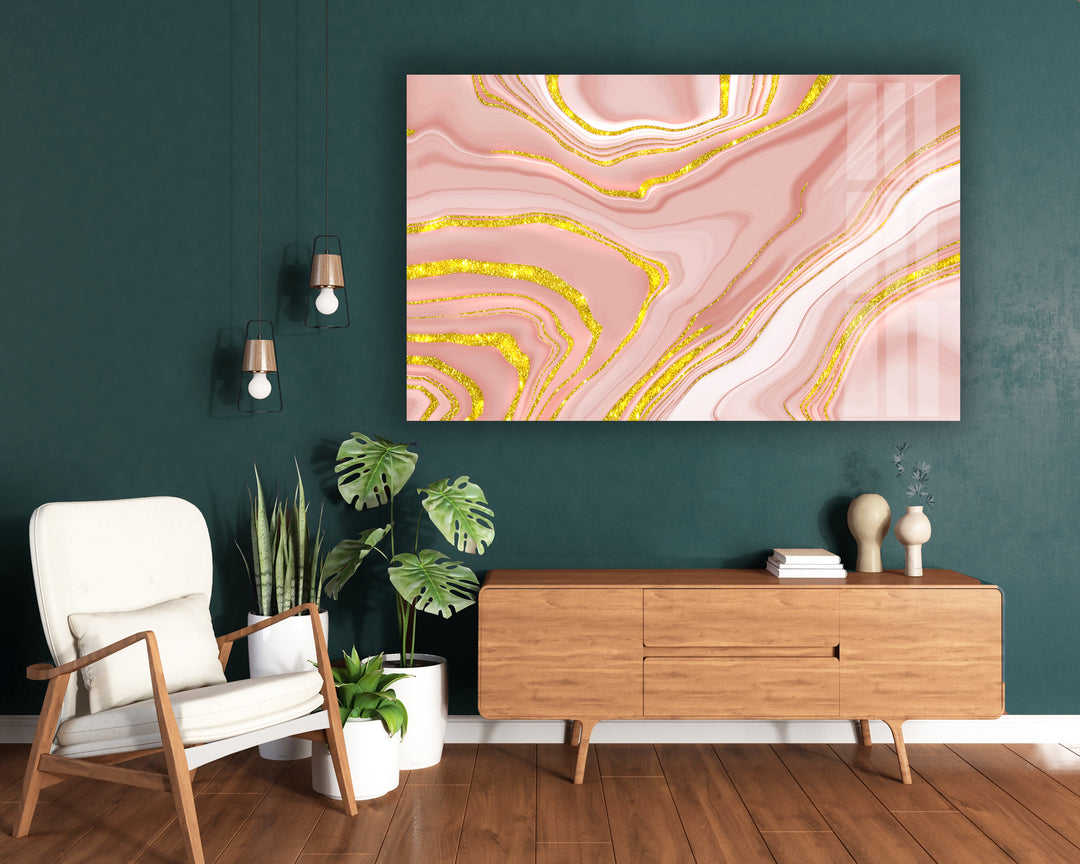 Pink Marble Tempered Glass Wall Art - MyPhotoStation