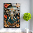 Hindu Elephant Tempered Glass Wall Art Designs