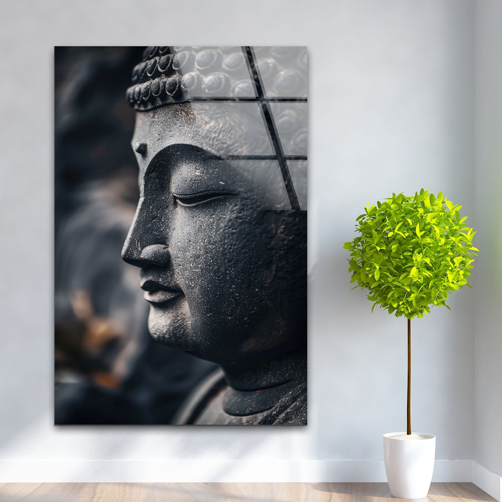 Buddha Statue Stained Glass Panels Designs