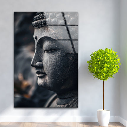 Buddha Statue Glass Wall Art