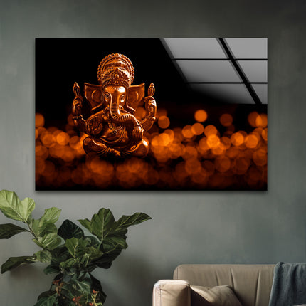 Lord Ganesha Glass Wall Art