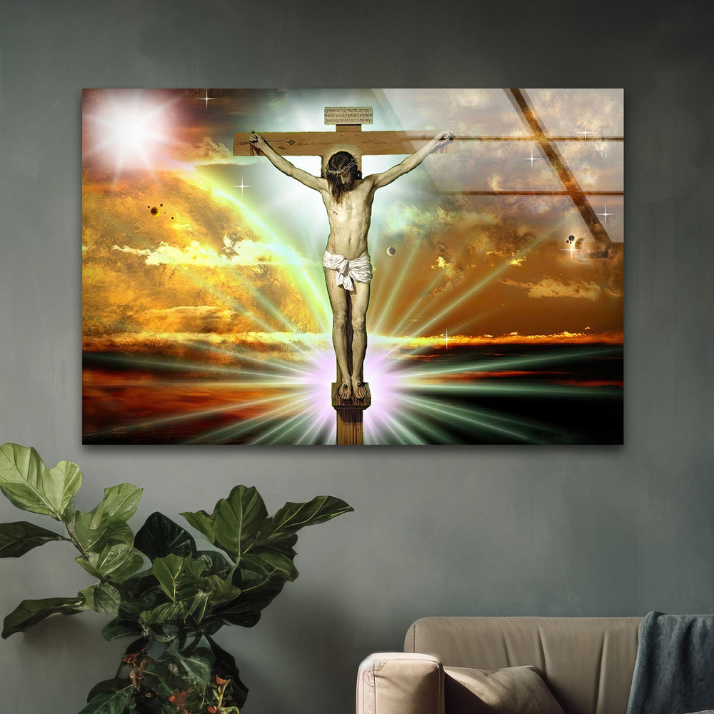 Jesus Christian Art Glass Art for the Wall