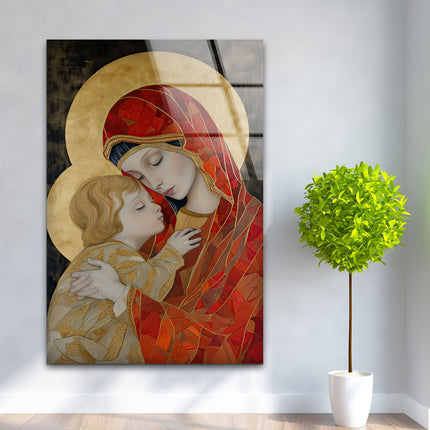 Lady and Jesus Tempered Glass Wall Art - MyPhotoStation