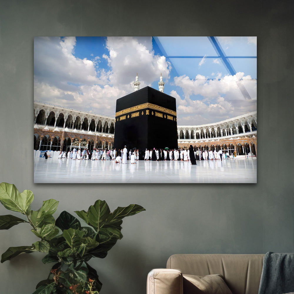 Holy Kaaba In Mecca Glass Print Wall Art Pieces