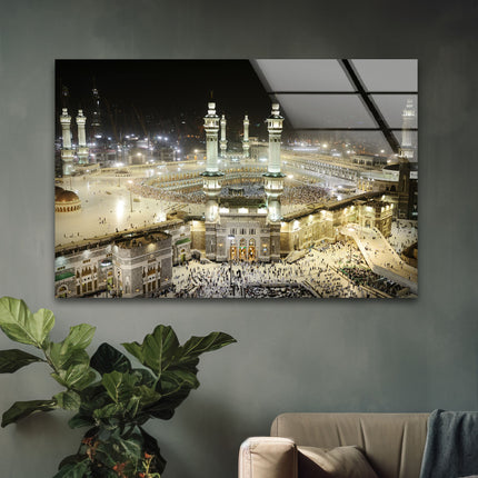 Kaaba View Glass Wall Art