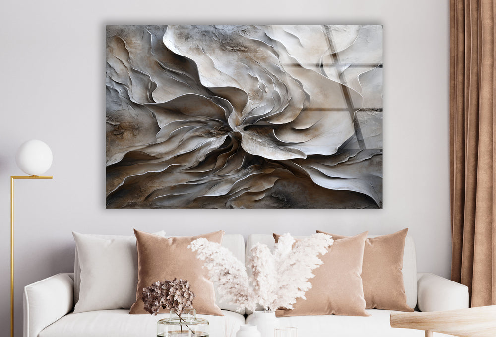 Abstract Embossed Painting Glass Wall Art glass pictures for Wall, glass prints wall art