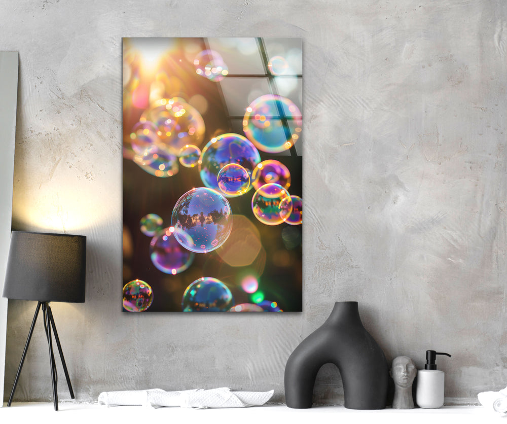 Bubbles Glass Wall Pictures & Cool Art Decor