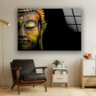 Vivid Buddha Face Glass Wall Decor for Homes