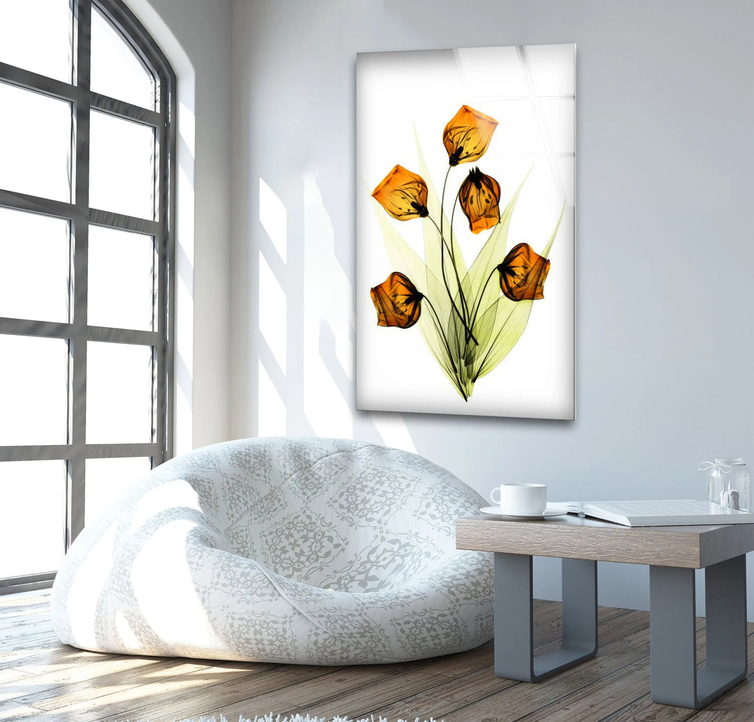 Albert Koetsier Lily of the Valley Glass Wall Art, glass art painting, glass art for the Wall