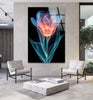 Colorful Xray Flower Tempered Glass Wall Art - MyPhotoStation