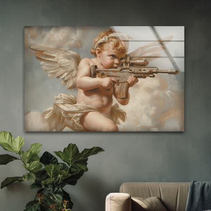 Baby Angel Glass Wall Art