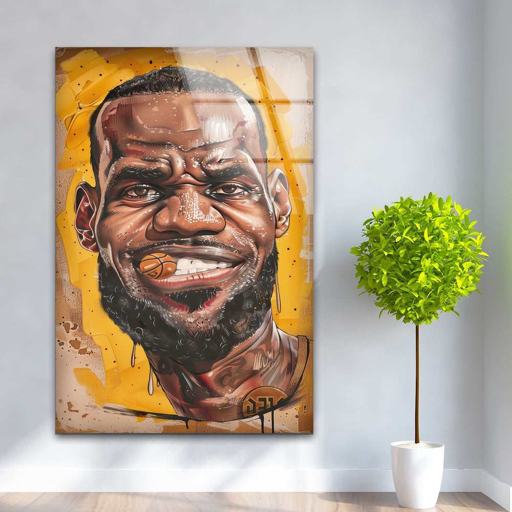 Lebron James Photographs on Glass Prints