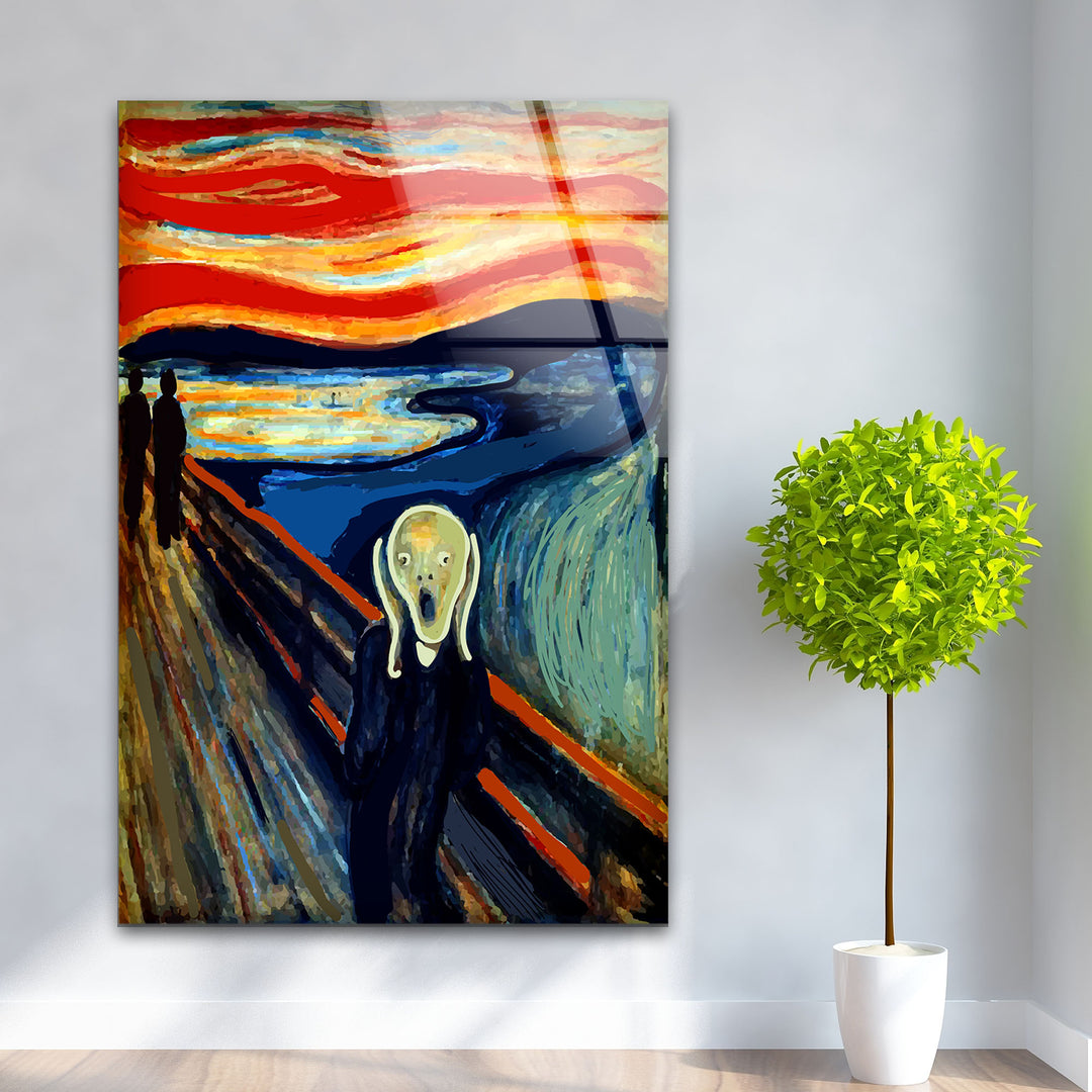 Edvard Munch The Scream Artistic Glass Wall Decor | Glass Art Paintings