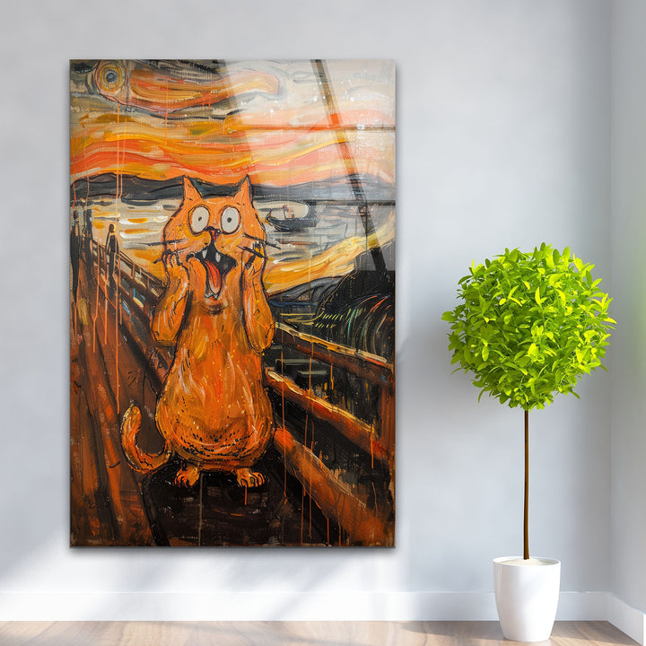 Fat Orange Cat Modern Wall Art