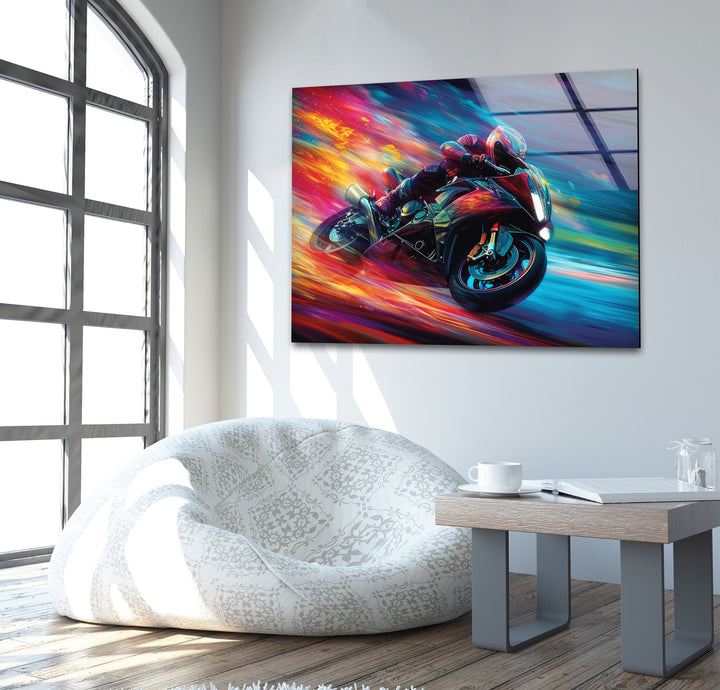 Motor Racer Tempered Glass Wall Art - MyPhotoStation