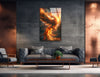 Phoenix with Fire Glass Wall Art print picture on glass,Tempered Glass Wall Art