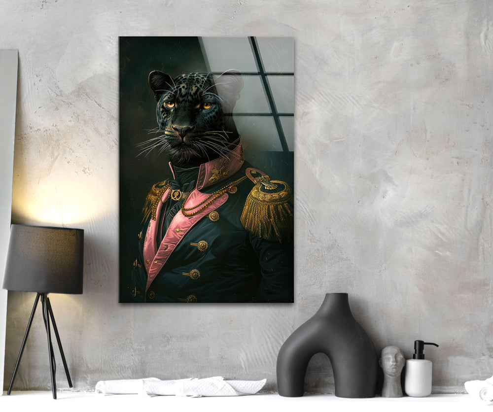 Puma Portrait Glass Wall Art picture on glass wall art, photos printed on glass