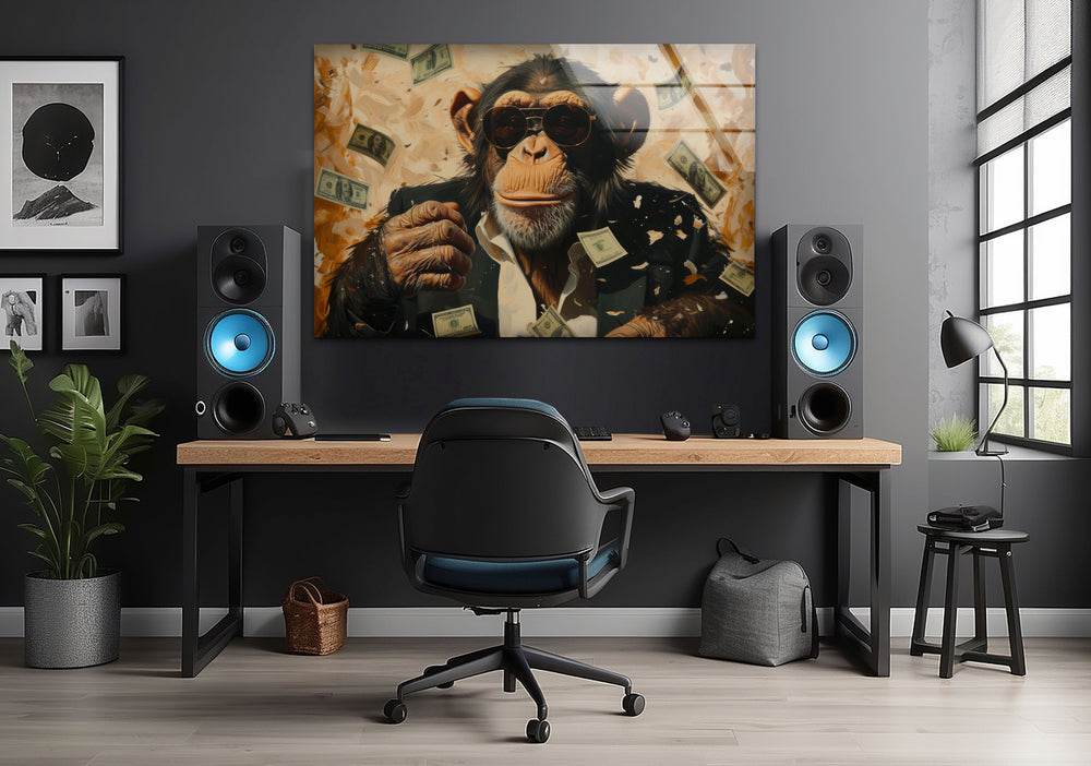 Rich Monkey Art Cool Glass Photos & Wall Art Decor