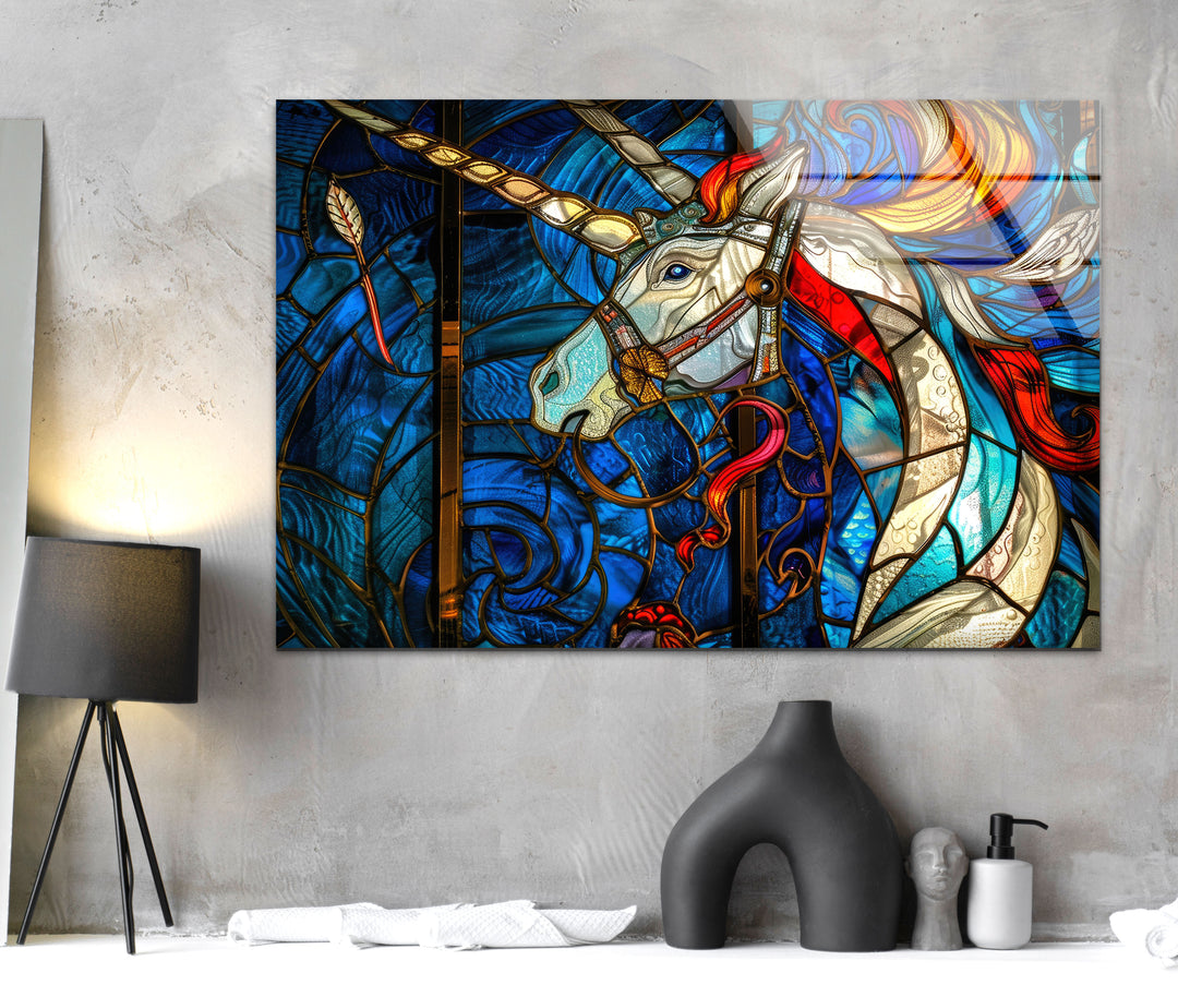 Zodiac Horse Custom Stained Glass & Cool Art