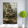Green Buddha Wall Art on Glass Pieces
