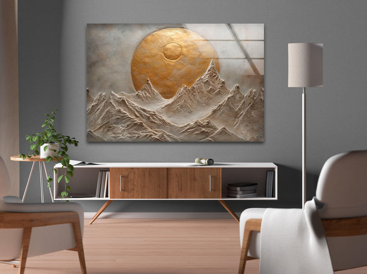 Sunset Painting Modern Glass Art & Cool Wall Art