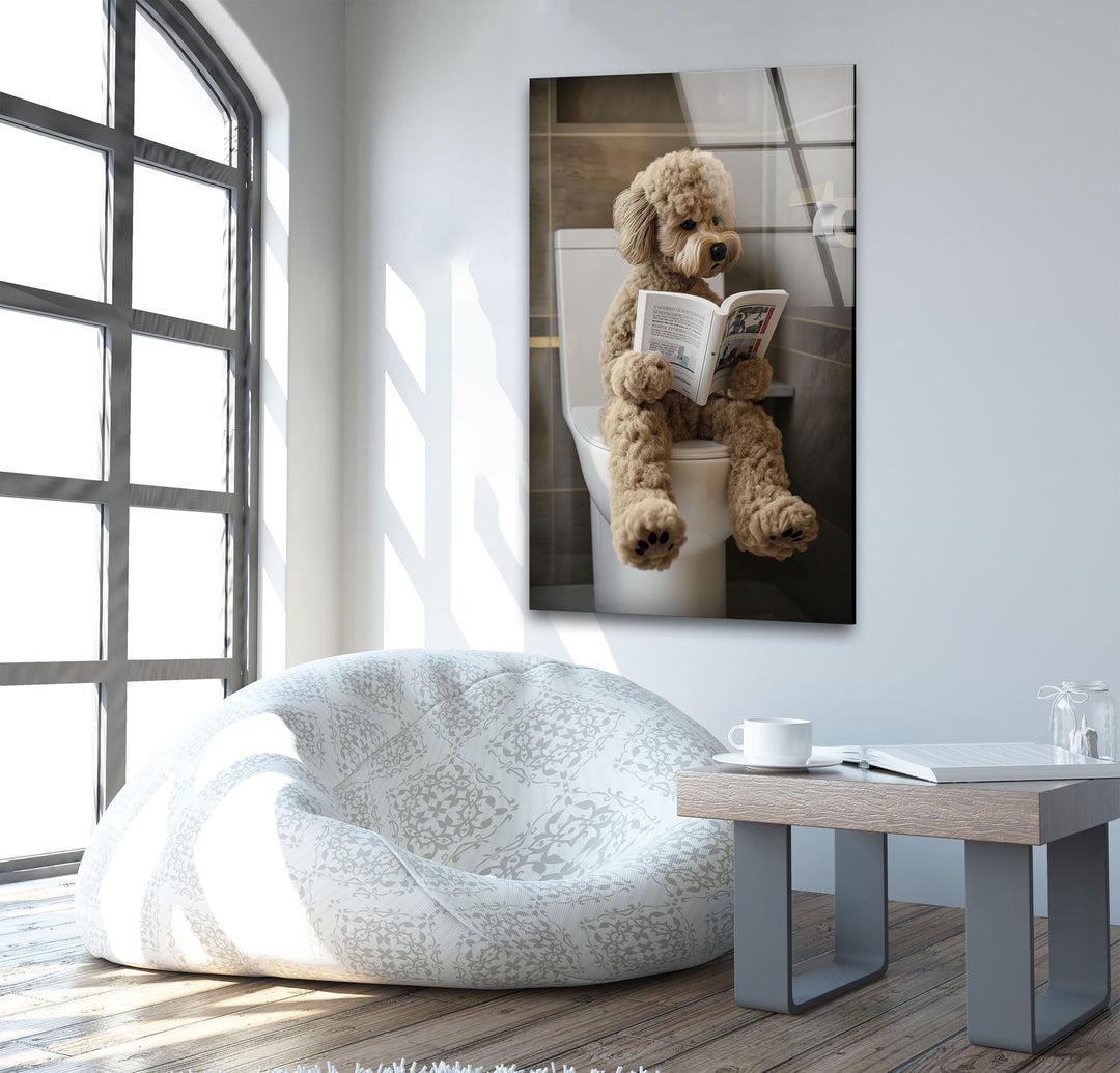 Dog Is Reading Glass Wall Art             glass wall decor, glass wall art decor