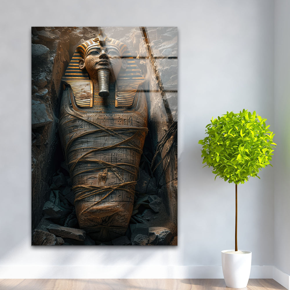 Pharaoh Tomb Glass Wall Art Decor Ideas